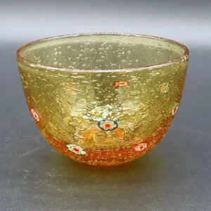 Handblown Art Glass Millefiori Bowl